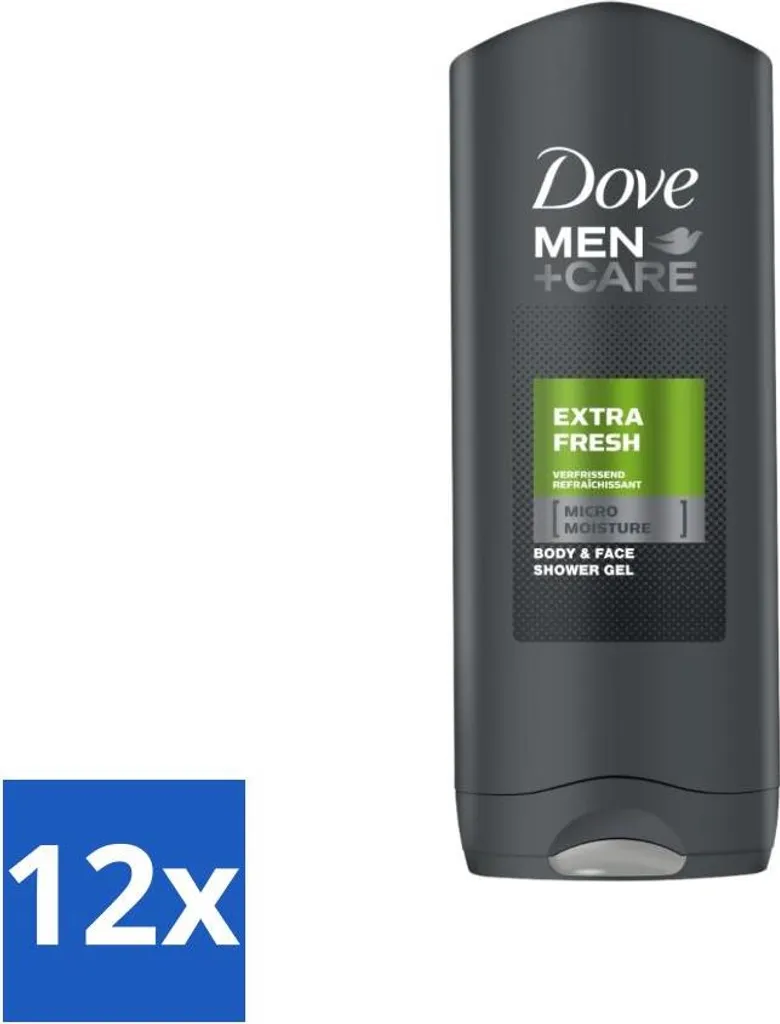 Dove Men+Care Extra Fresh 12x250ml - Bulk Pack Risparmio Igiene - 1