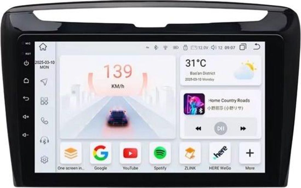 Autoradio mit Bluetooth und CarPlay für Lancia Ypsilon (2012–2020) – Kompatibel mit Apple und Android – Stereoanlage mit Navigationssystem ...