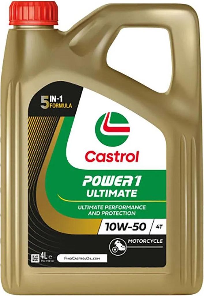Castrol Power 1 Ultimate 4t 10w50 4l Motoröl Golden Golden One Size