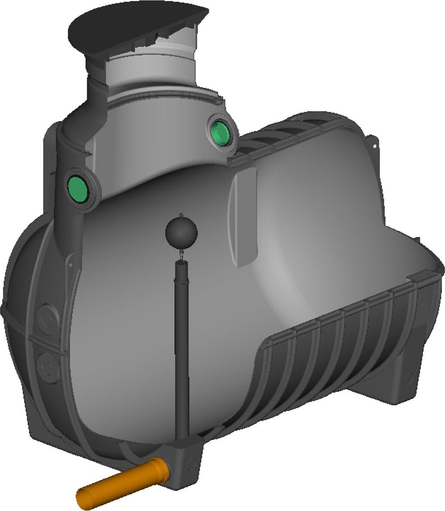 Retentionszisterne 2000 Liter AQUA-STORM gepr. Drossel 2"