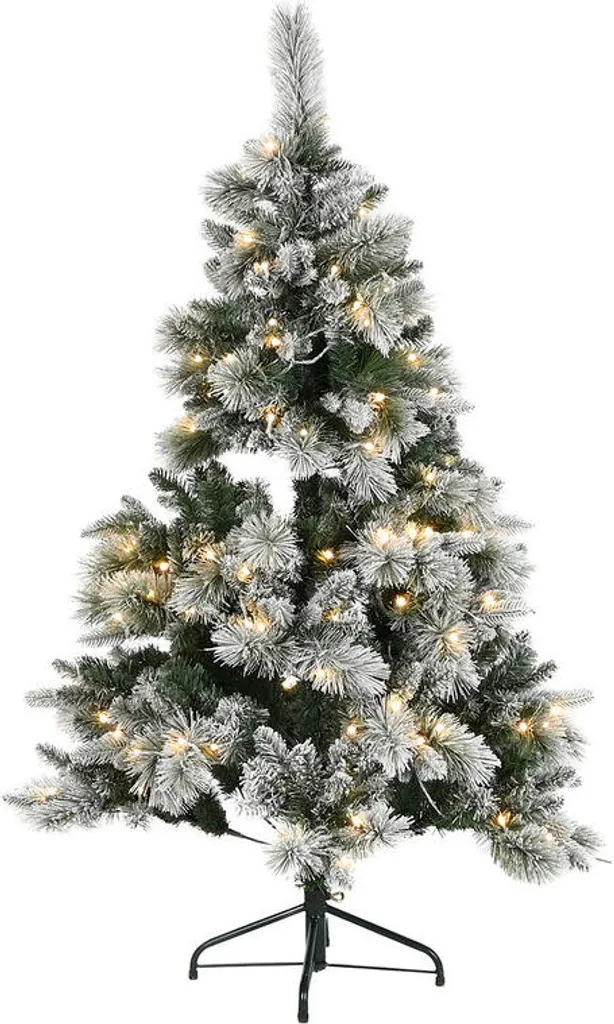 Sapin de Noël vert enneigé Home ESPRIT en Métal et PVC de 150 x 96 cm
