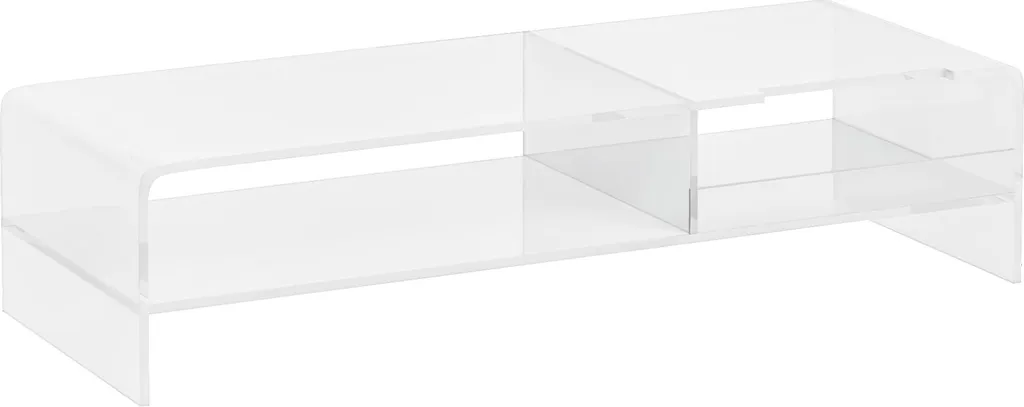 Support Écran Fortuna Lai en Acrylique Transparent avec Rangement Clavier