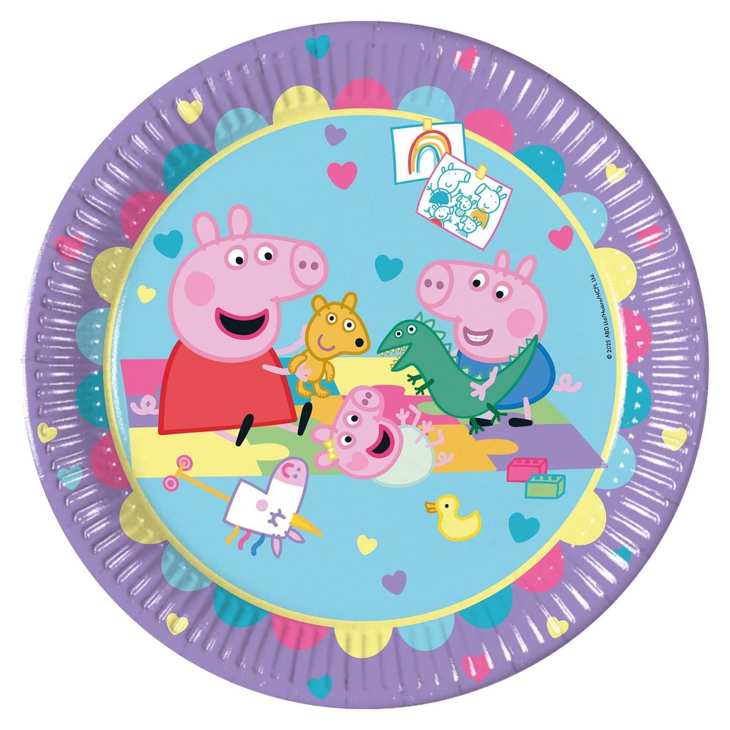 Talerzyki papierowe Świnka Peppa EKO 23cm 8szt Zdjęcie produktu 