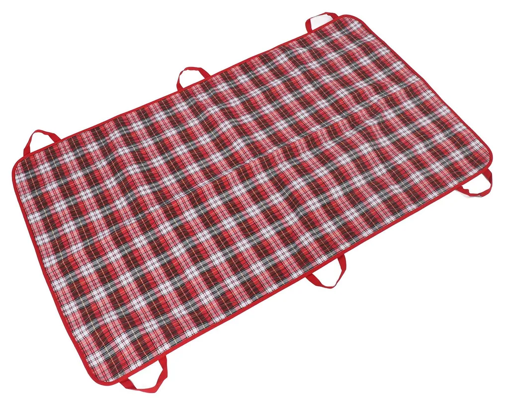 Alèse de transfert réutilisable rouge 90x150 cm avec poignées solides - 4