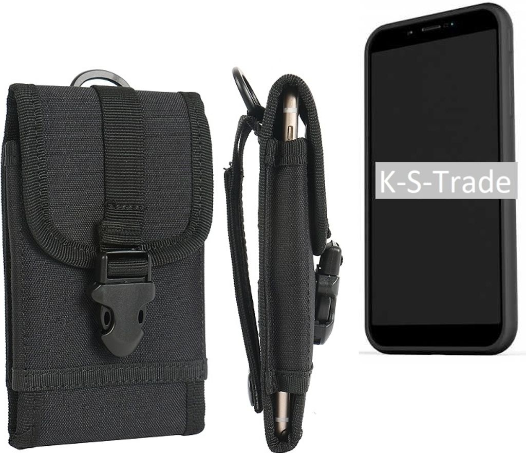 K-S-Trade Handyhülle kompatibel mit Shift 6m Gürteltasche Holster Handytasche Gürtel Tasche Schutzhülle Robuste Handy Schutz Hülle Tasche Outdoor