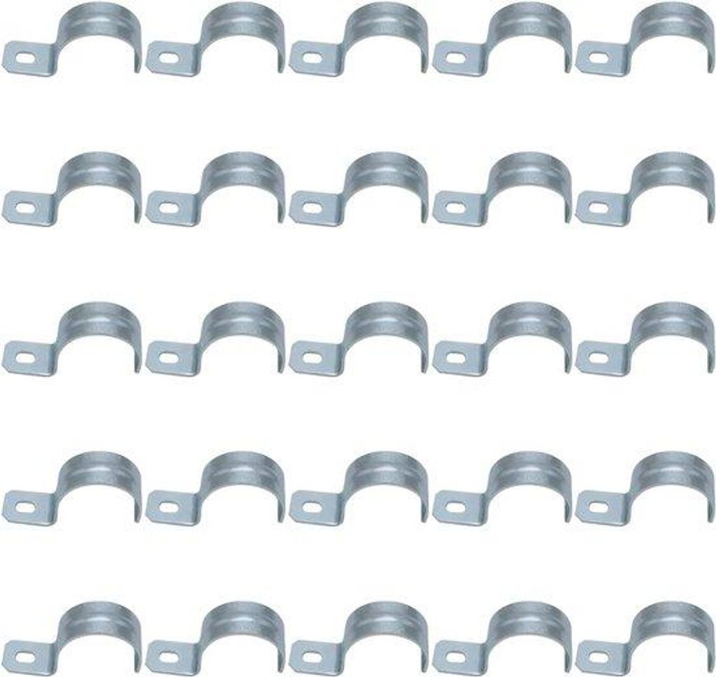 Kabelbinder für Kabelhalterungen - Silberfarben - 1 1/4 Zoll - Packung mit 25 Einheiten - Metall-Verbindungselemente aus Edelstahl.