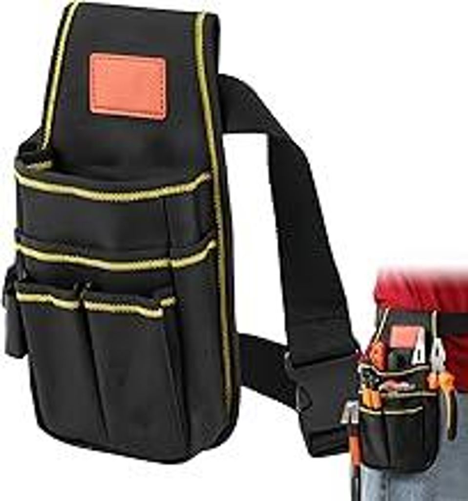 Amexo Werkzeugtasche mit Gürtel, Multi-Purpose Werkzeughalter Organizer 600D Oxford Stoff Elektriker Werkzeuge Tasche für Schreiner Elektriker Te...