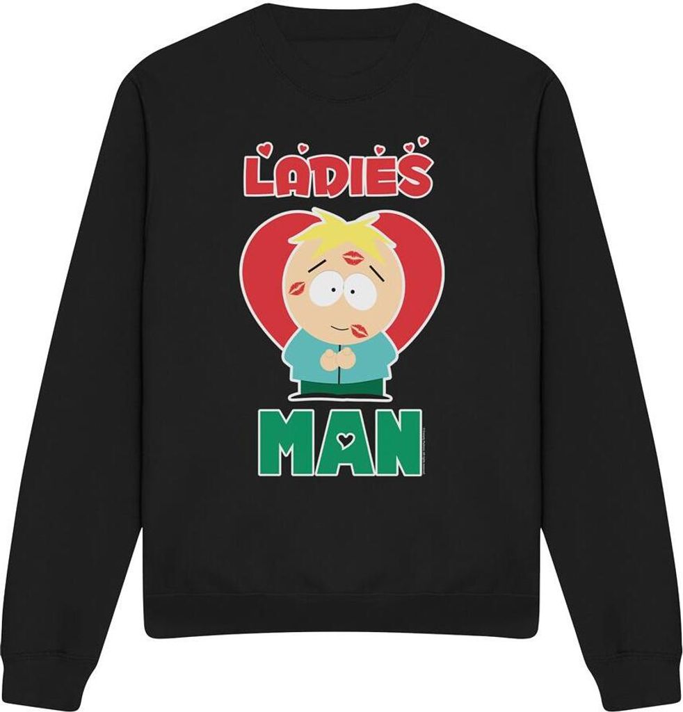 South Park - "Ladies Man" Sweatshirt für Herren/Damen Uni - Valentinstag TV13256 (L) (Schwarz)