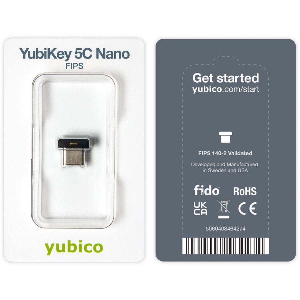 Yubico YubiKey 5C Nano - USB-C Sicherheitsschlüssel (5060408464274)