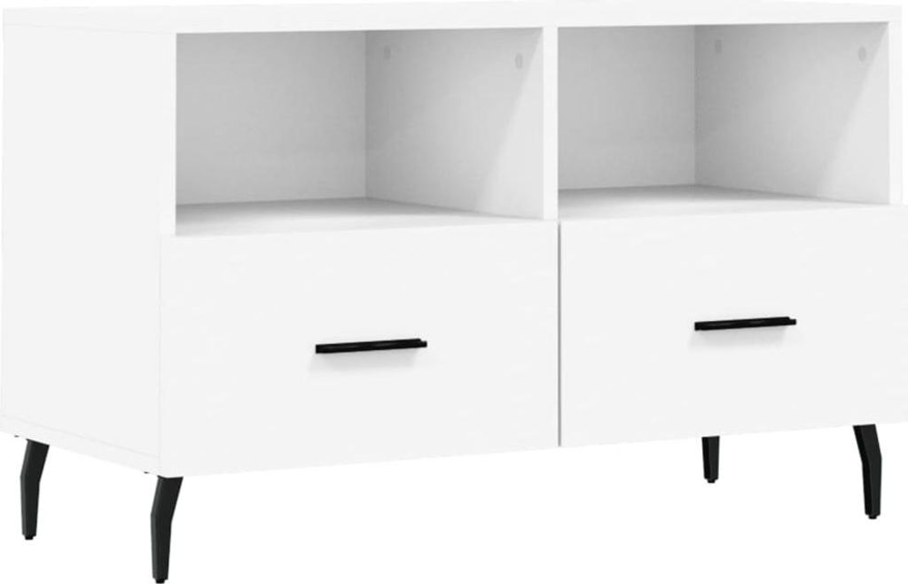 vidaXL TV-Schrank Weiß 80x36x50 cm Holzwerkstoff