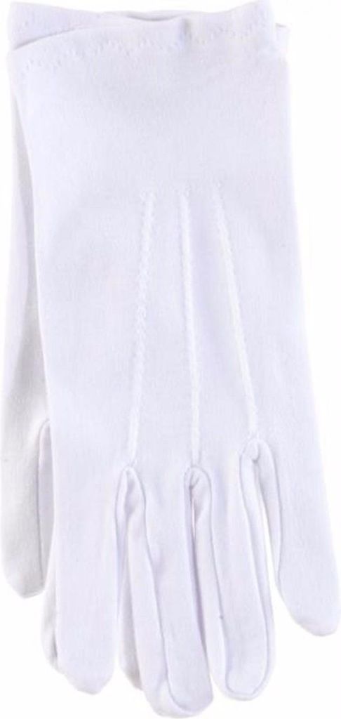 Handschuhe mit biese weiß XL Produktbild 