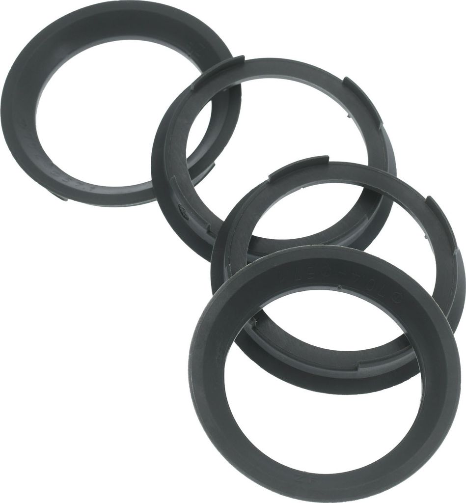 4x Zentrierringe 70,4 x 57,1 mm Dunkelgrau Felgen Ringe Germany