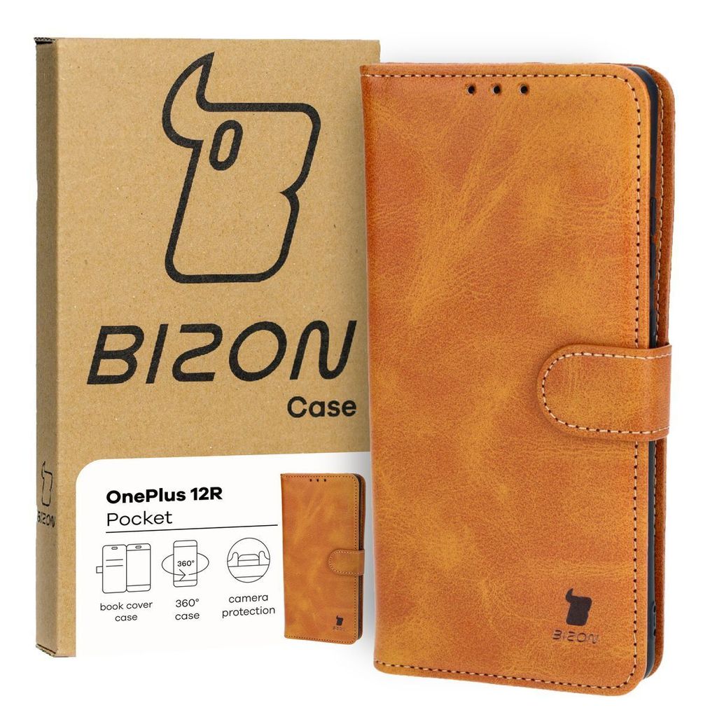 Bizon Case Tasche OnePlus 12R braun