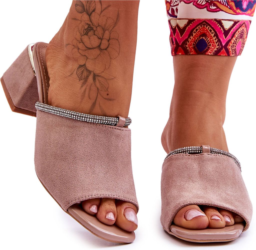 Wildleder High Heel Hausschuhe S.Barski KV-612-2 Beige 36
