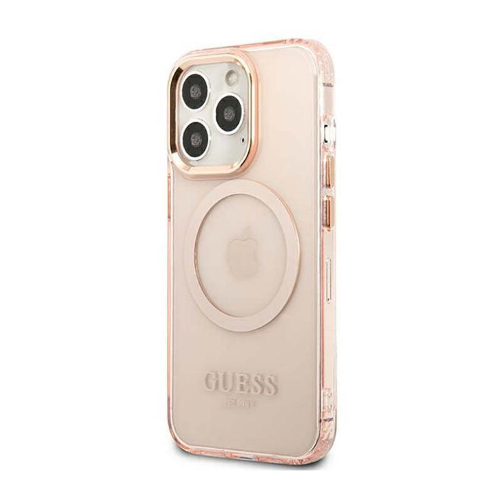 Guess Custodia Rigida Per IPhone 14 Pro - 6,1 Pollici, Colore Oro/Oro - 5