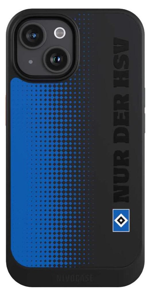 NIVOCASE Hülle für Apple iPhone 15 Handyhülle NIVOcore Case Schwarz HSV Logo transparent