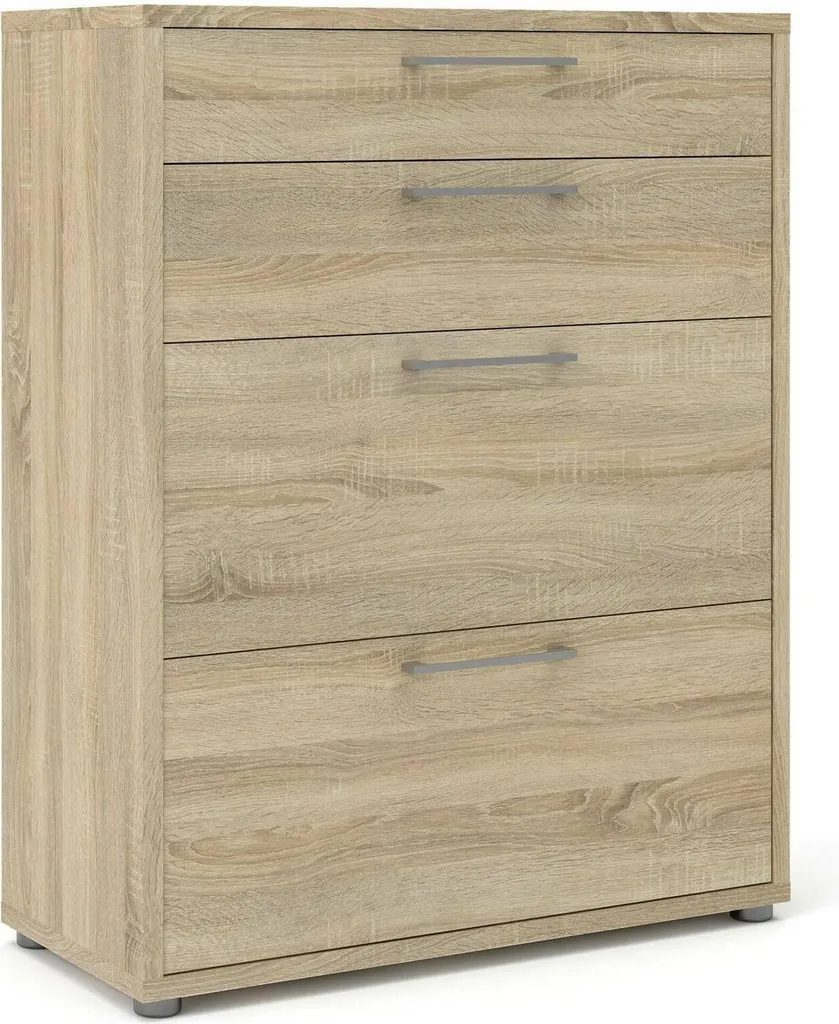 Buffet Anghiari Chêne Brun 89x40x113 cm avec 4 Tiroirs Spacieux