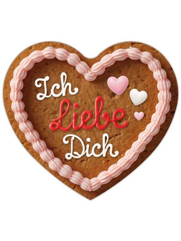 Herz Blechschild Ich liebe Dich HB032