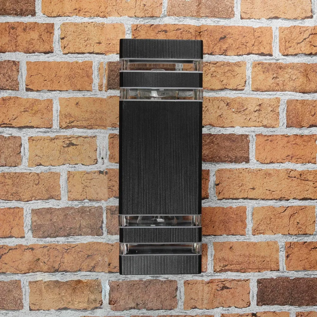 Lampe murale d'extérieur double éclairage haut et bas anthracite E27 - 7