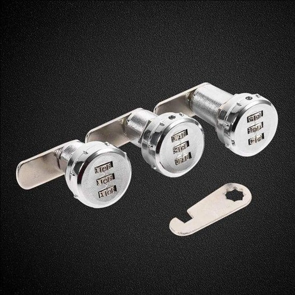 Serrure à code 3 chiffres pour armoire et boîte aux lettres - Modèle 9mm