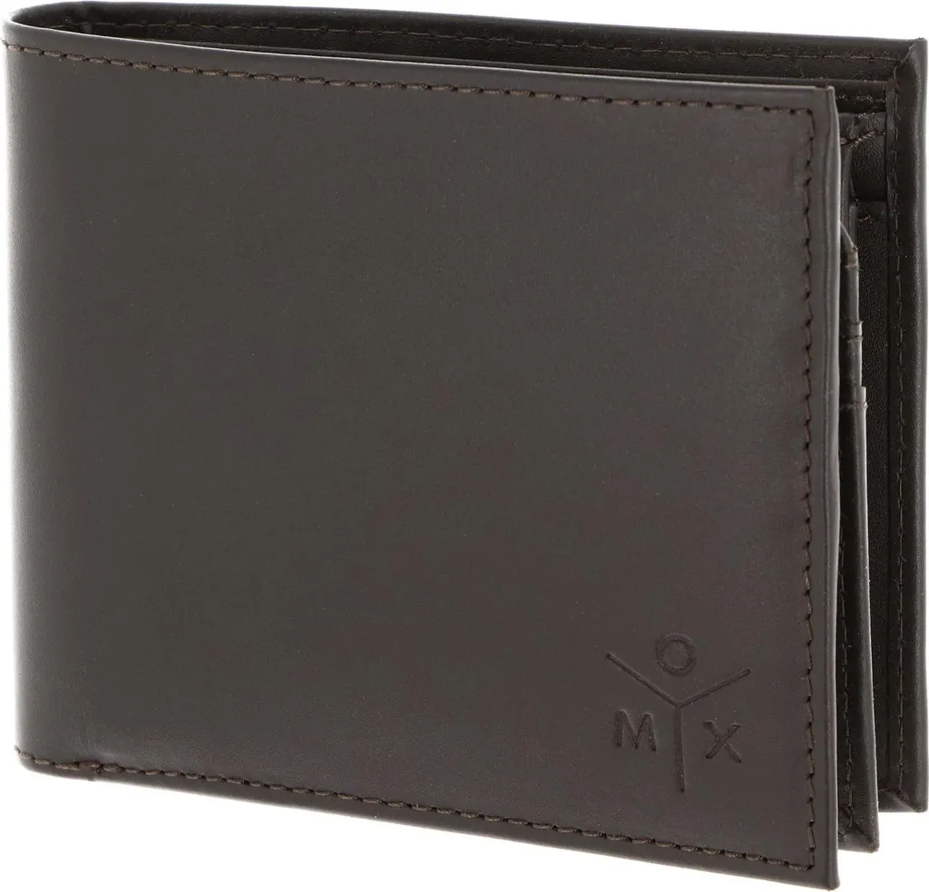 Oxmox Ox 2.0 Portafoglio Uomo Pelle Robusta RFID Marrone Scuro