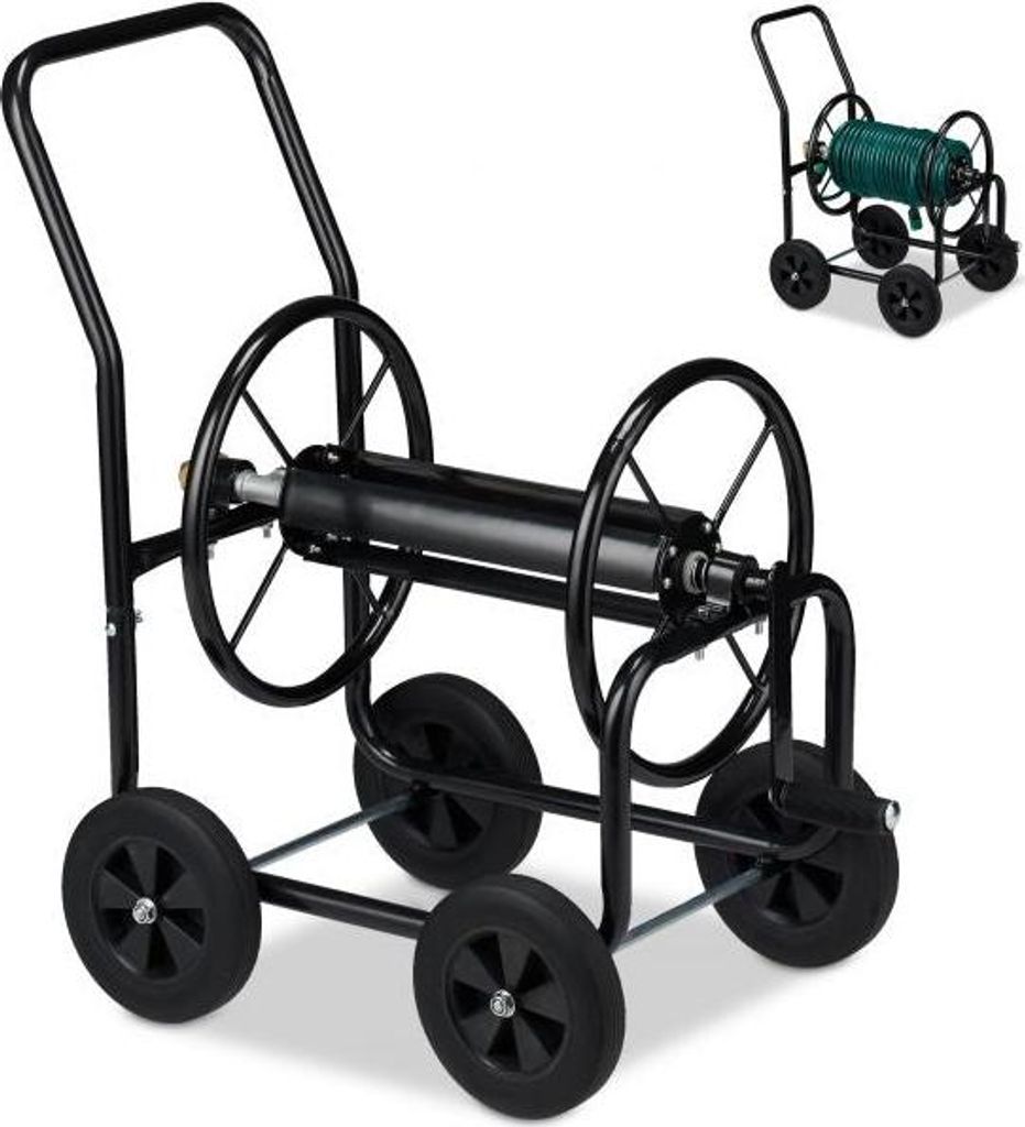 Schwarze Schlauchtrommel aus Metall