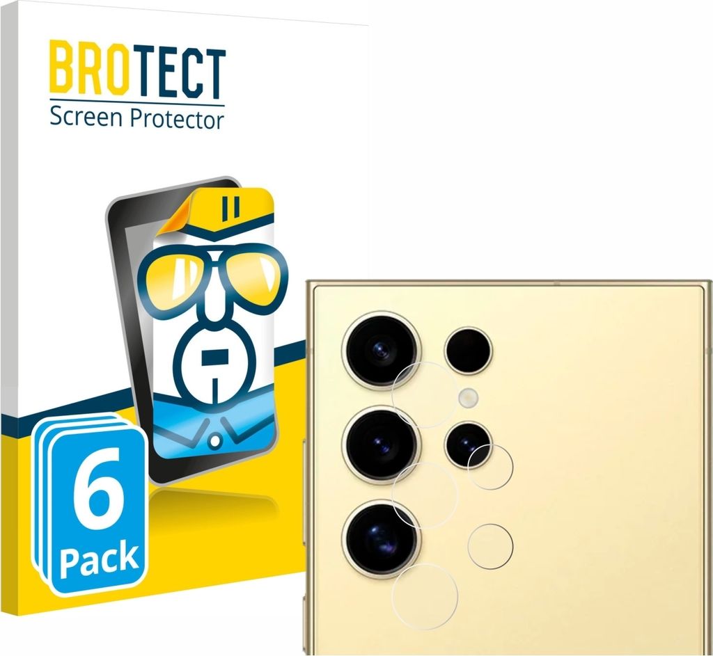 6x Für Samsung Galaxy S24 Ultra (NUR Kameraschutz) Schutzfolie BROTECT Displayschutz Display Schutz Folie Klar Transparent