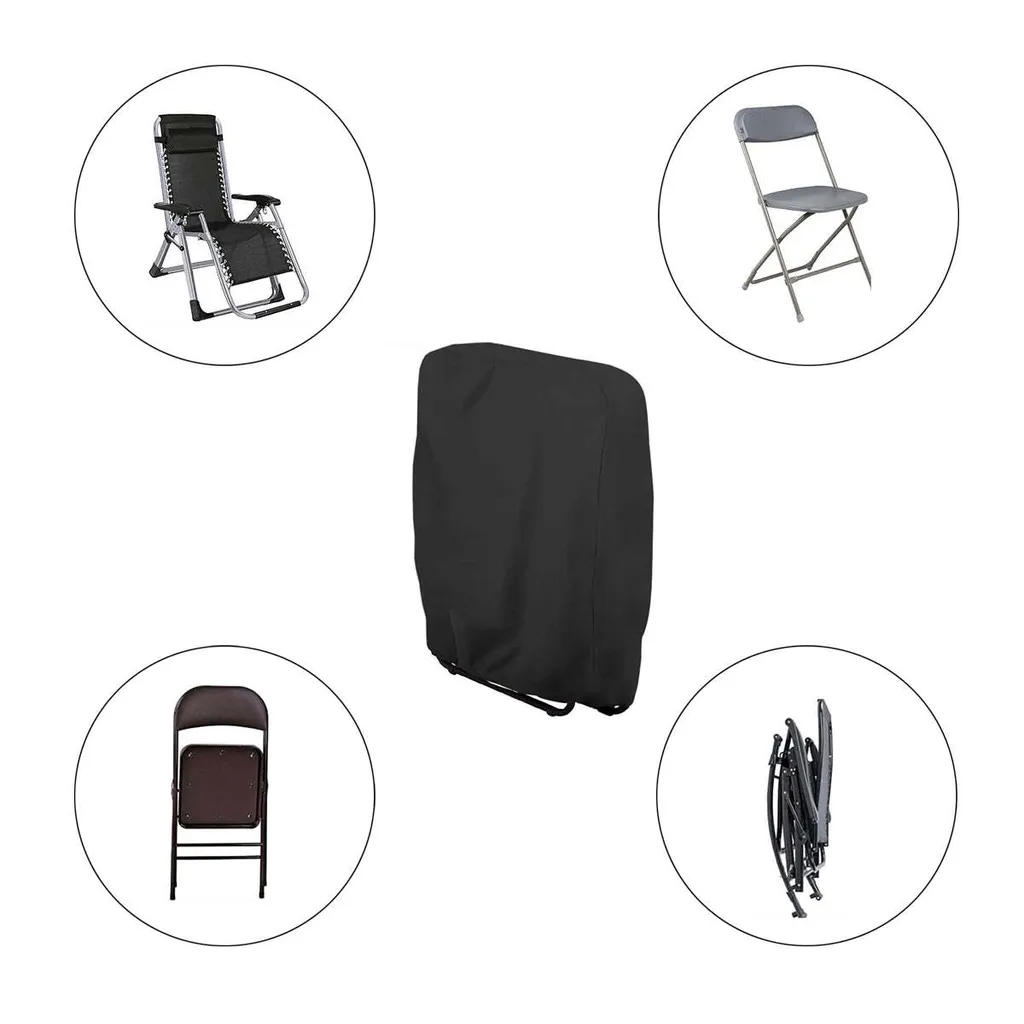 Protection de chaise extérieure noire 110x71cm - Set de 2 unités - 4
