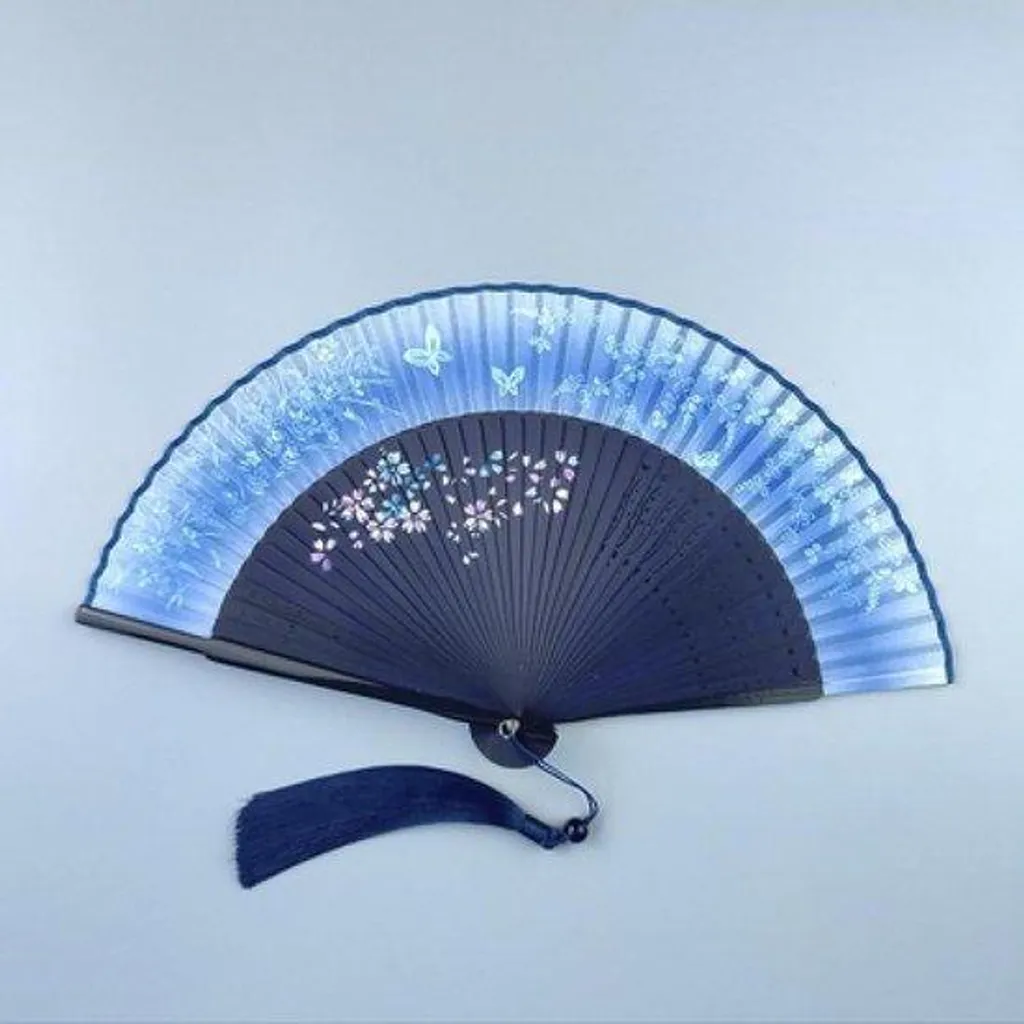 Éventail à main portable style rétro - Ventilateur manuel pour Hanfu chic
