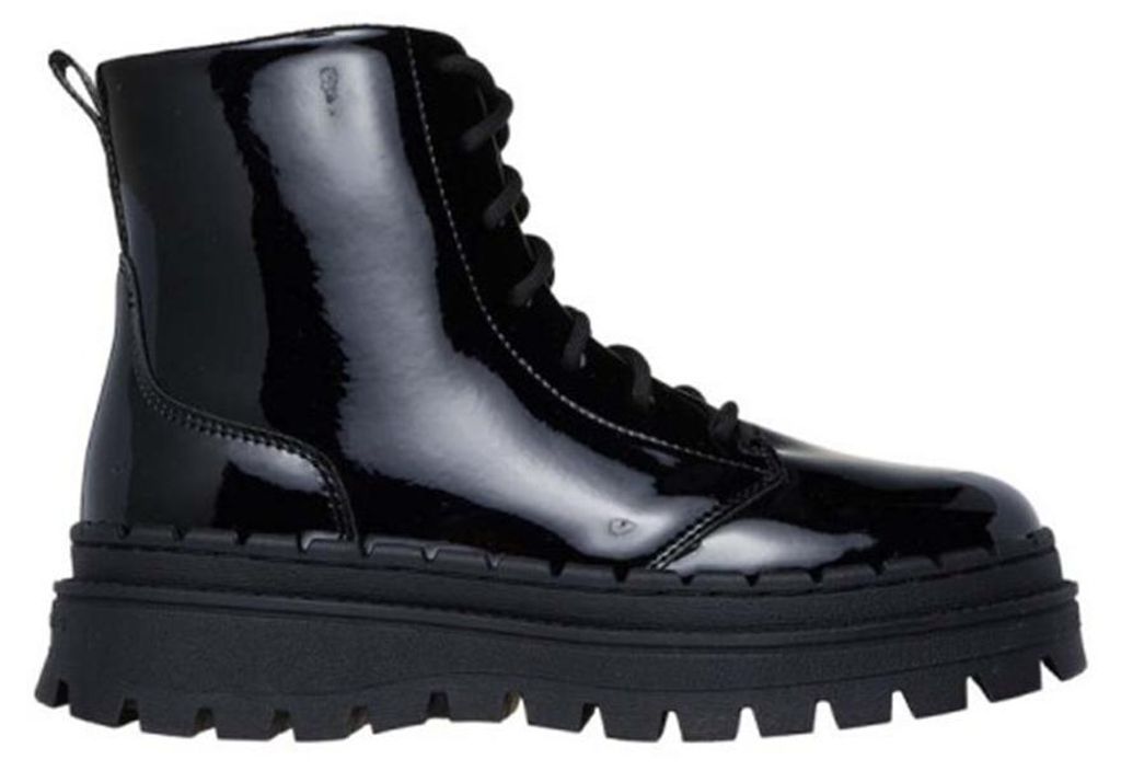Skechers 169033-BBK Damen Stiefeletten Memory Foam Schnürboots Plateau Schwarz Casual 37 EU