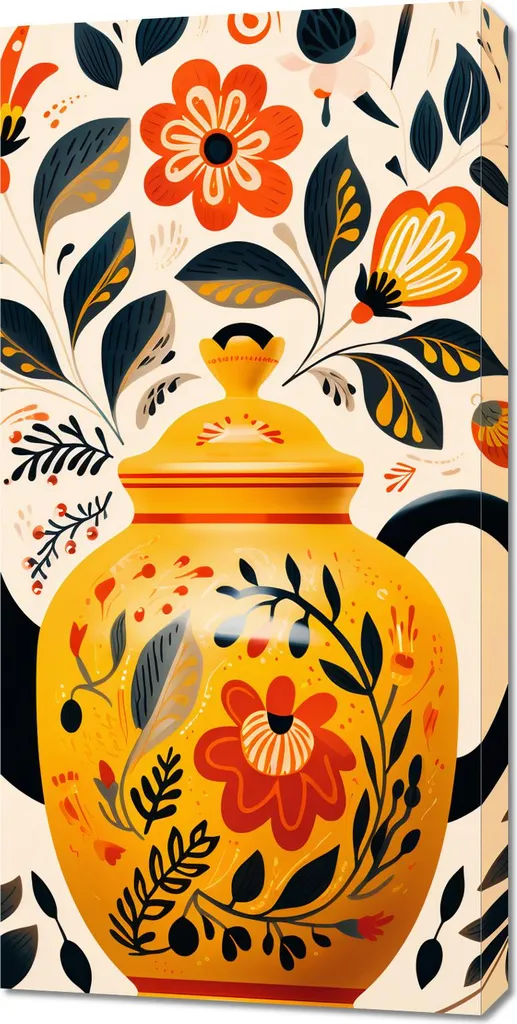 Quadro su Tela 50x100 Ricordi dalla Sala da Tè - Offerta Limitata