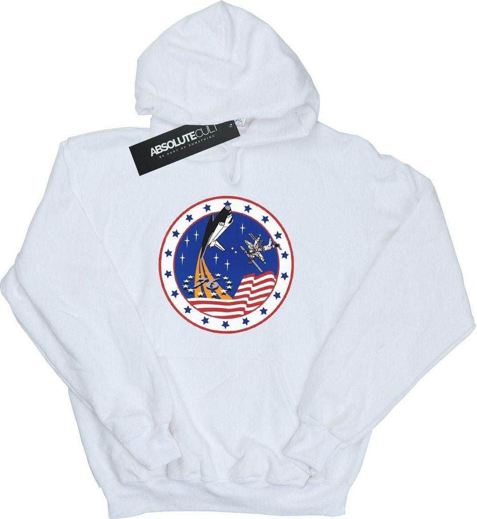 NASA - "Rocket 76" Kapuzenpullover für Herren BI20008 (M) (Weiß)