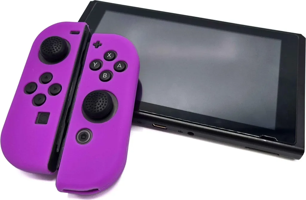 Custodia Joy-Con Viola Antiscivolo per Nintendo Switch - Grip Morbido