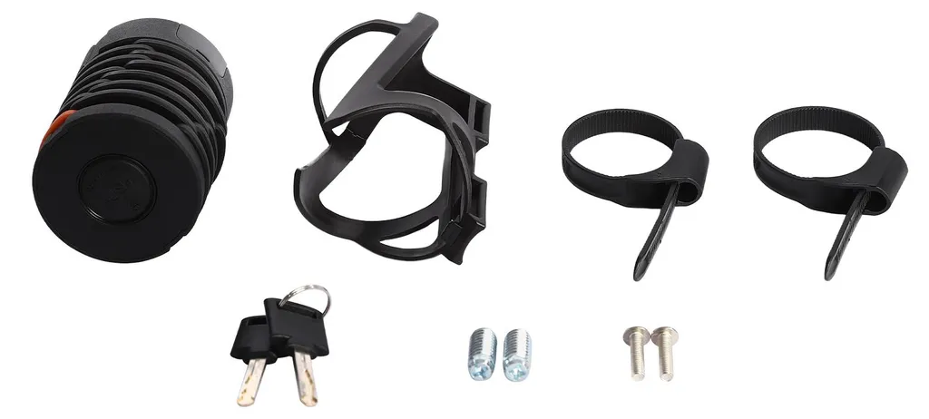 Antivol pliable pour vélo en acier inoxydable noir avec clé et code - 4