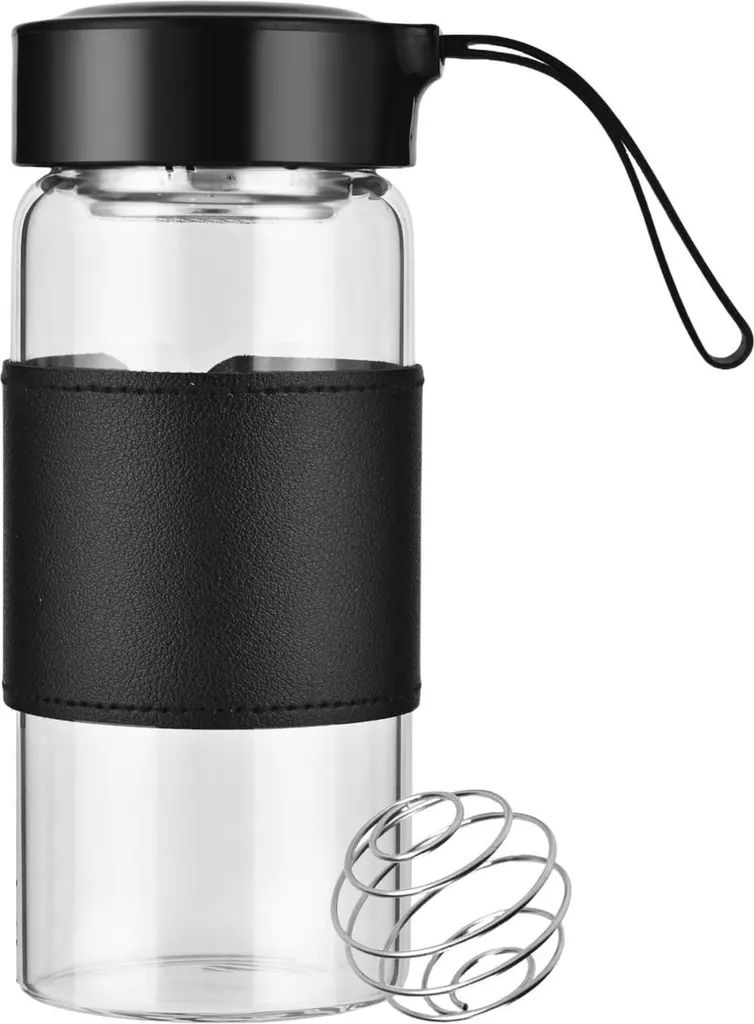 Shaker Proteine Vetro 480ml Lavabile in Lavastoviglie | Sicuro e Pulito