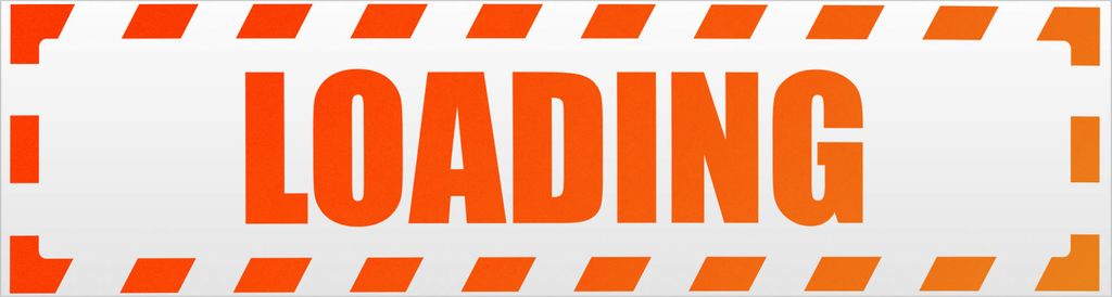 Kiwistar Loading gestreift Magnetschild Schild magnetisch - 20cm Neonorange - Magnetfolie für Auto PKW Kfz