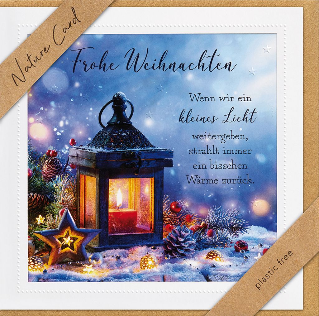 Weihnachten - Nature Cards Handmade - Glückwunschkarte im Format