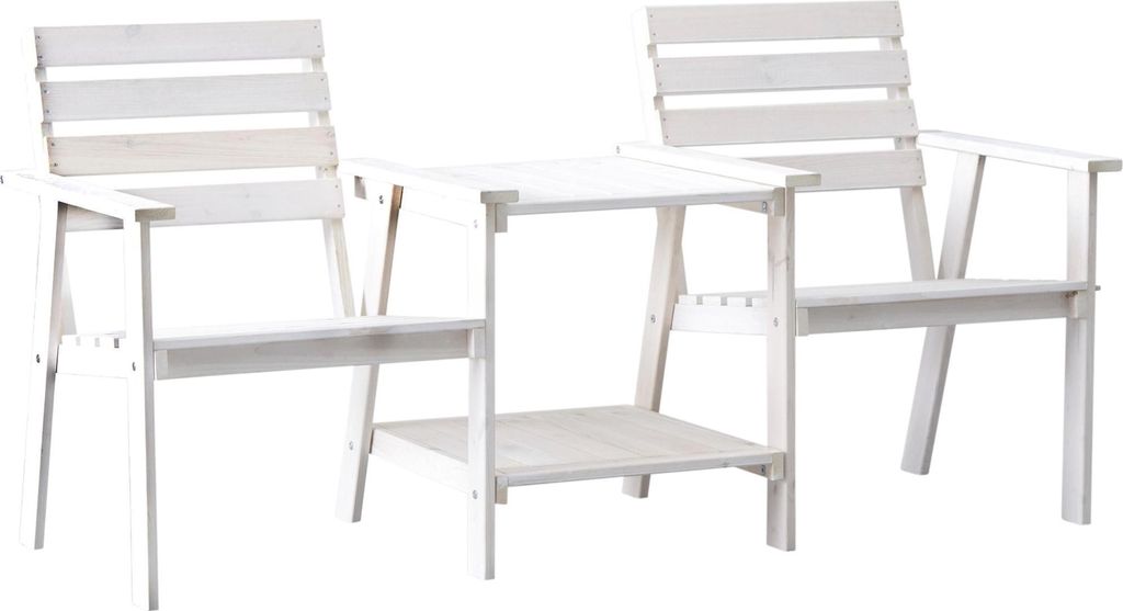Sensline Gartenbank Romeo Tete a Tete Whitewash 170 cm Produktbild 