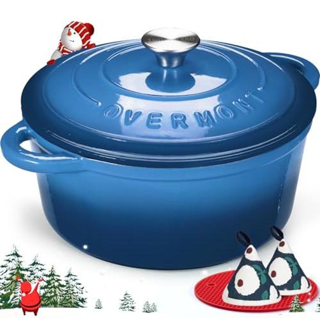 Overmont Schmortopf, gietijzeren braadpan, 26 cm - Emaille Productafbeelding 