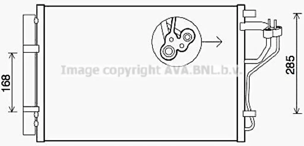 Condenseur avec Sécheur pour Clim HS Hyundai i30 Kia CeeD, 976063X000