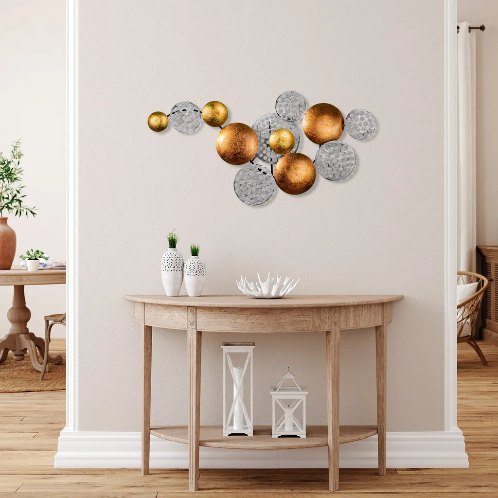 Habillage Mur Vide Design Argent Aurora 2 en Métal Robuste 45 x 82 cm
