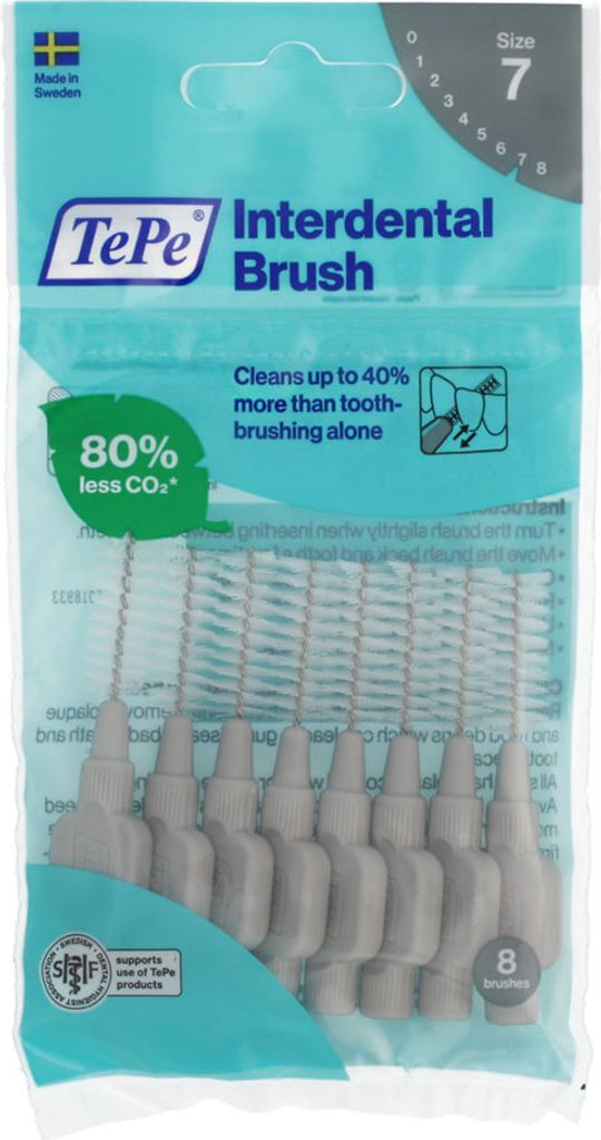 TePe Original Interdentalbürsten 7 grau (1,3 mm) 8 St. Produktbild 