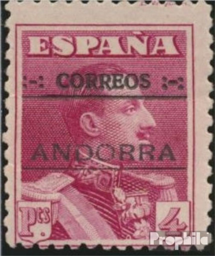Briefmarken Andorra - Spanische Post 1928 Mi 11A postfrisch Alfons