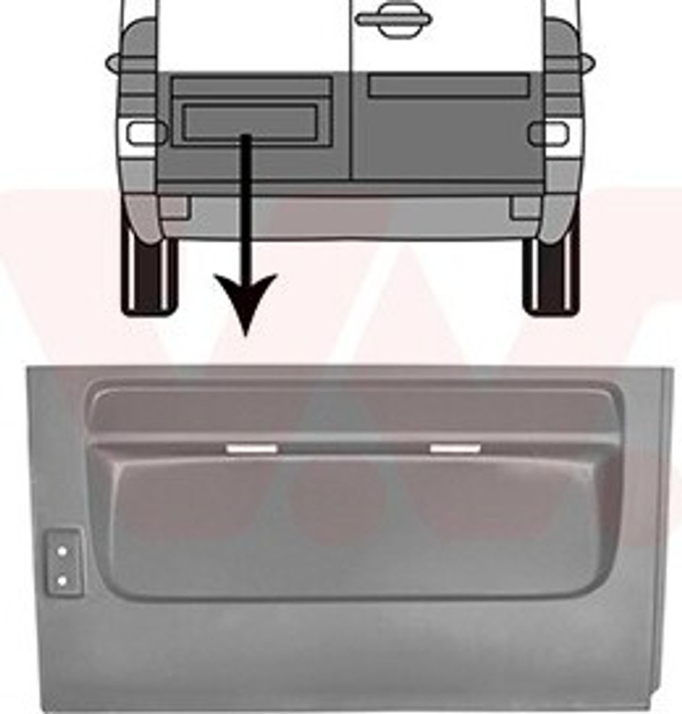 VAN WEZEL Heckklappe links unten 3075149 für VW LT 28-46 II Kastenwagen (2DA, 2DD, 2DH) LT 28-35 II Bus (2DB, 2DE, 2DK) passend für MERCEDES-BENZ