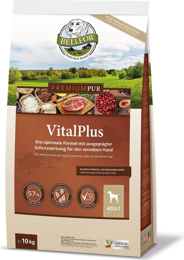 Bellfor PUR VitalPlus - Glutenfrei Hundefutter 10 kg Produktbild 