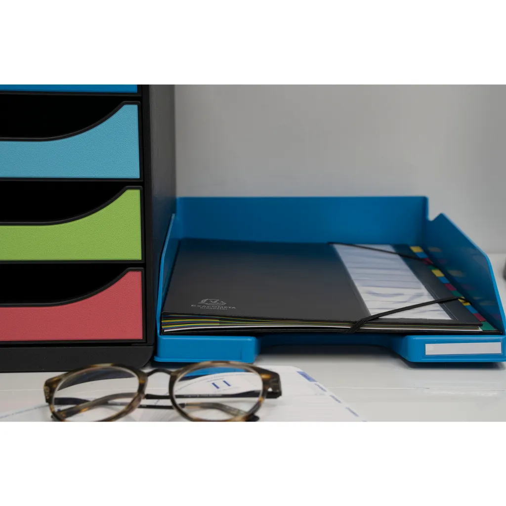 Trieur 7 Compartiments à Dos Extensible Noir Exacompta - Pack de 6 ex - 3