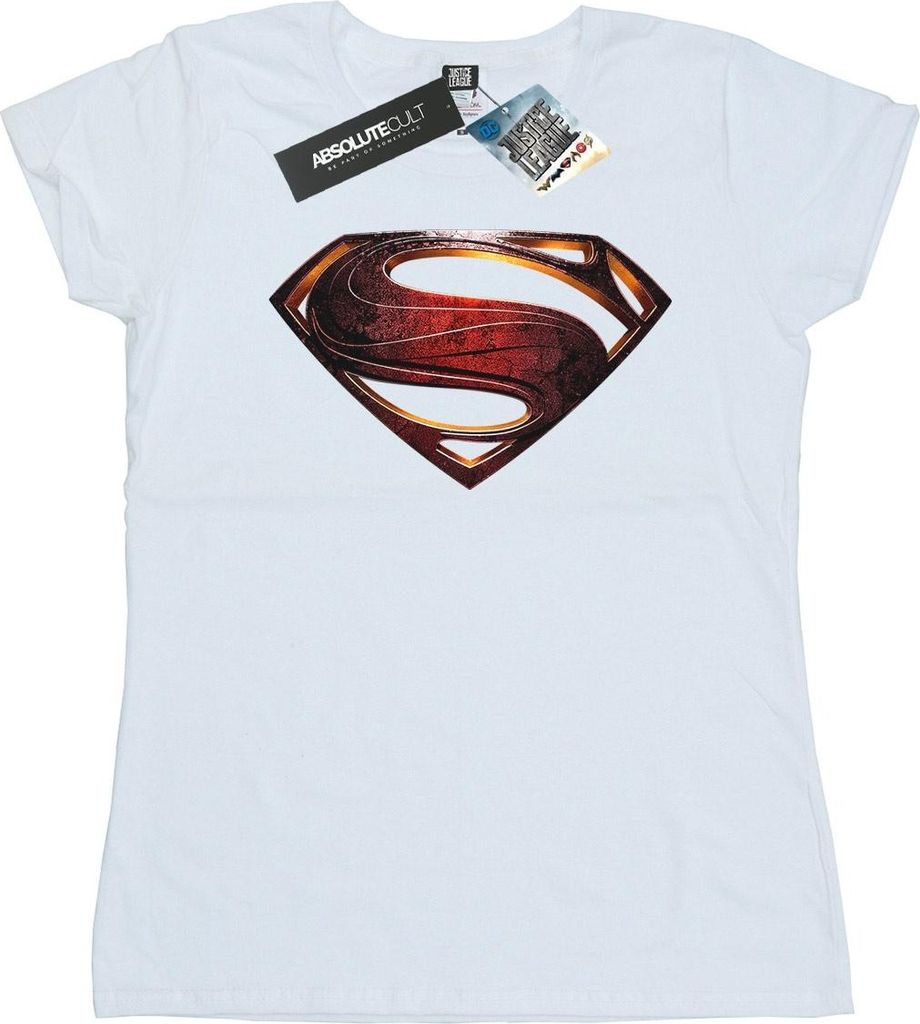 Superman - T-Shirt für Damen BI611 (S) (Weiß)