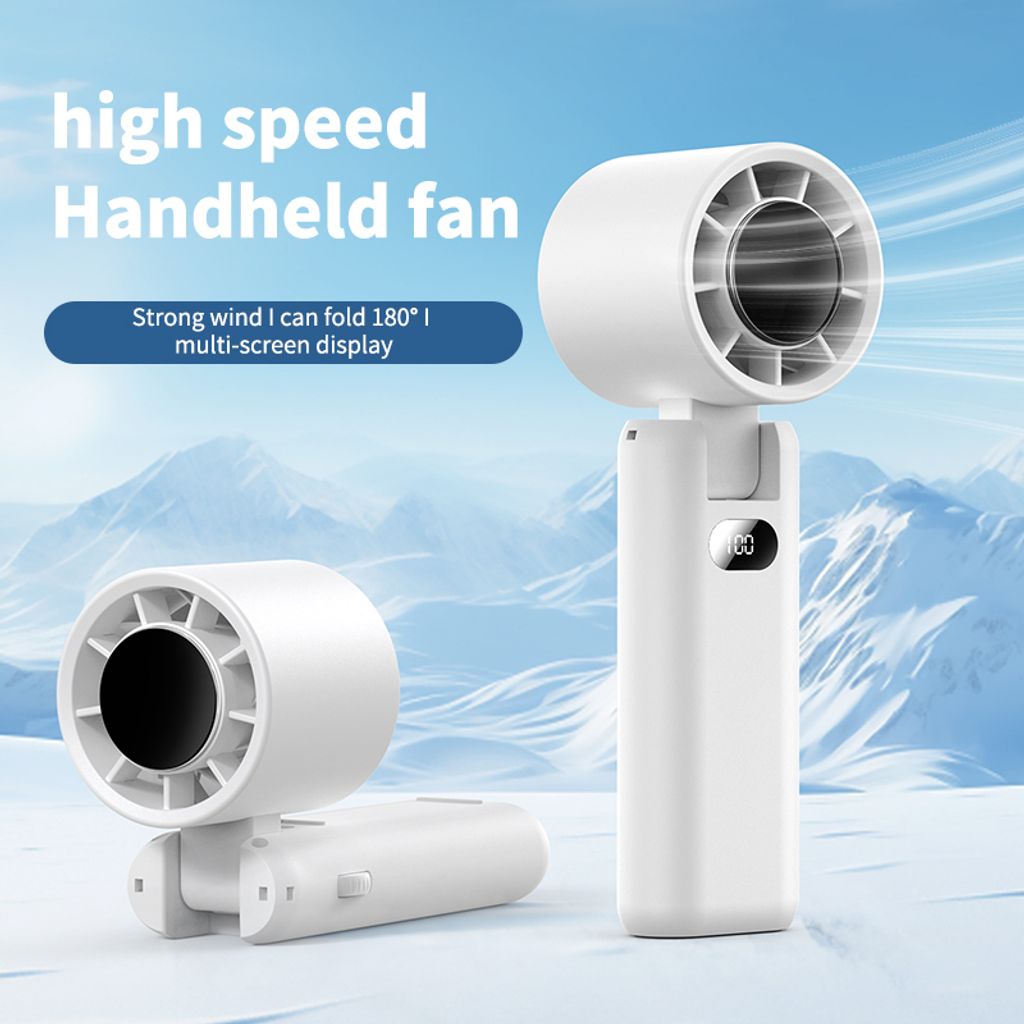 INF WT22 Digitalanzeige Faltbarer Hochgeschwindigkeitsventilator Schwarz
