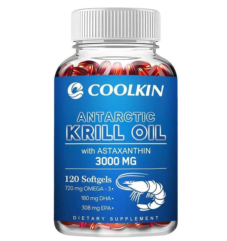 Antarctic Krill Oil 3000mg (120 Kapseln) Nahrungsergänzungsmittel, Gehirn, Gedächtnis, Fokus, Herz, Haut, Knochen, Omega-3, EPA, DHA, Astaxanthin