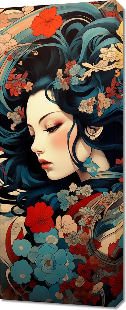Illustration Sorcière aux Herbes 40x100 cm - Impression Haute Qualité